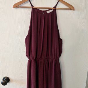 Maroon spaghetti strap romper